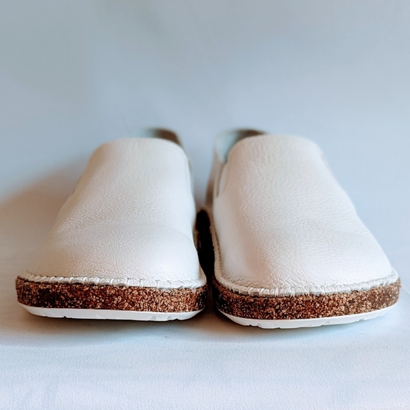 Birkenstock Callan Slip On Convertible Heel Leather White Narrow EU41 10 NIB - Picture 12 of 16